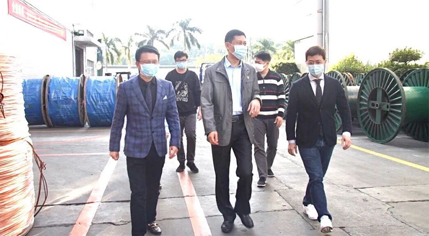 东莞市凤岗镇镇长宁康一行到AG尊时凯龙人生就电缆视察指导复工复产工作